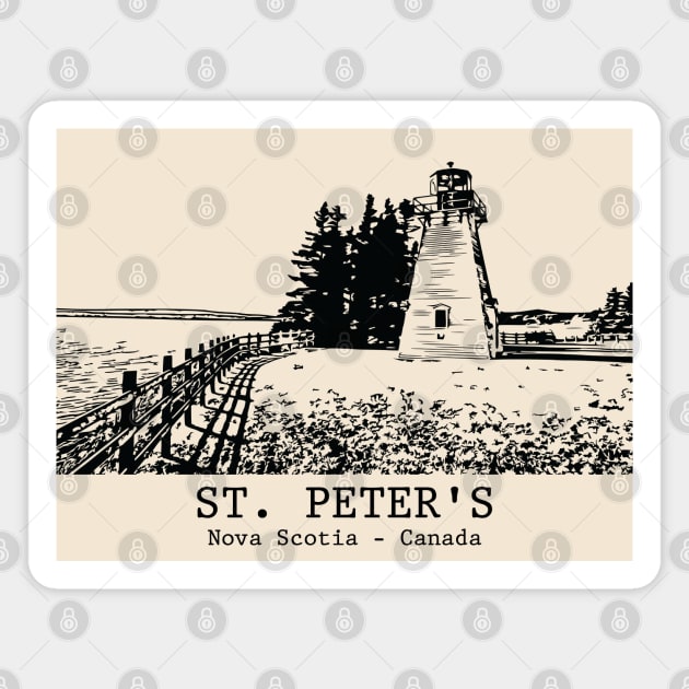 St. Peter's - Nova Scotia Magnet by Lakeric
